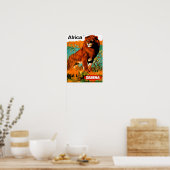 Afrika Vintage Travel Poster (Keuken)
