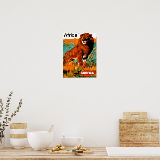 Afrika Vintage Travel Poster (Keuken)