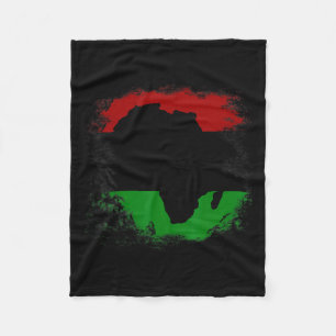 Afrika Vlag Afrikaans continent Kaart Pan-Afrika U Fleece Deken
