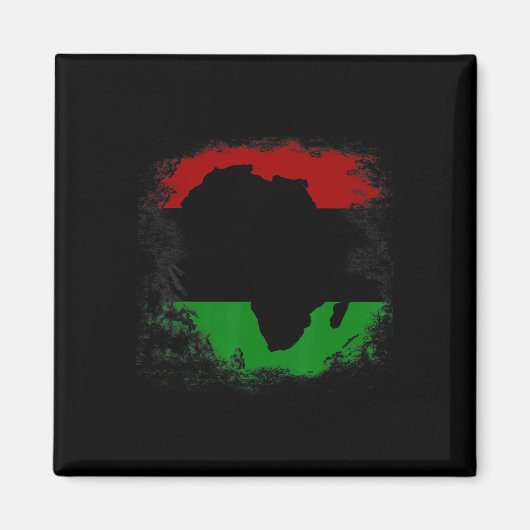 Afrika Vlag Afrikaans continent Kaart Pan-Afrika U Magneet (Voorkant)