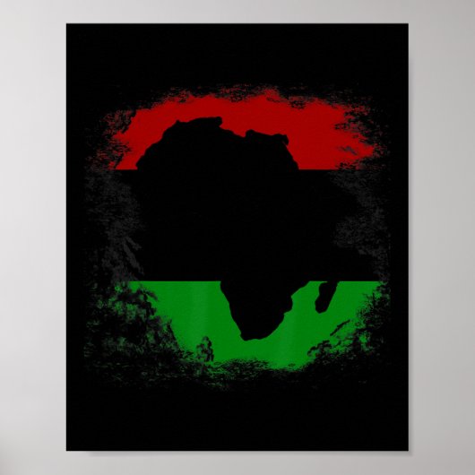 Afrika Vlag Afrikaans continent Kaart Pan-Afrika U Poster (Voorkant)