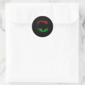 Afrika Vlag Afrikaans continent Kaart Pan-Afrika U Ronde Sticker (Tas)