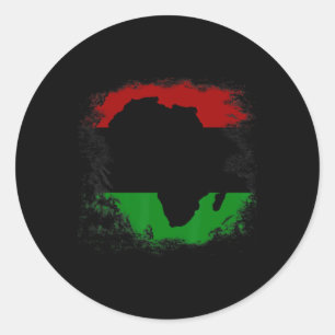 Afrika Vlag Afrikaans continent Kaart Pan-Afrika U Ronde Sticker