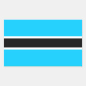 Afrika: vlag van Botswana Rechthoekige Sticker (Voorkant)