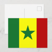 Afrika: Vlag van de Republiek Senegal Briefkaart (Voorkant / Achterkant)