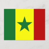 Afrika: Vlag van de Republiek Senegal Briefkaart (Voorkant)