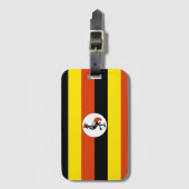 Afrika: Vlag van Oeganda, Bagagelabel (Voorkant (verticaal))