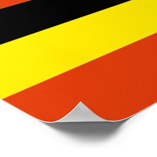 Afrika: vlag van Oeganda, Poster (Hoek)