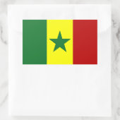 Afrika: Vlag van Senegal Rechthoekige Sticker (Tas)