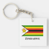 AFRIKA: VLAG VAN ZIMBABWE SLEUTELHANGER (voorkant)