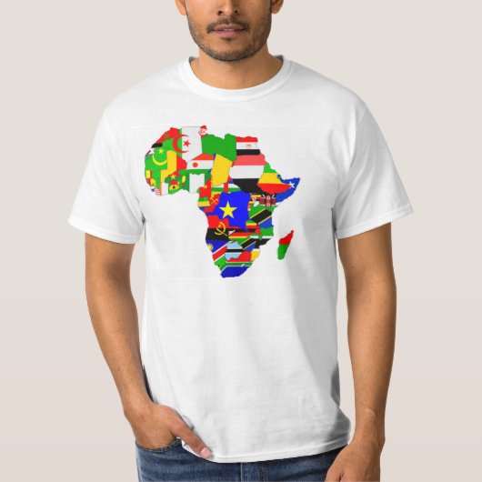 Afrika vlaggen shirt (Voorkant)
