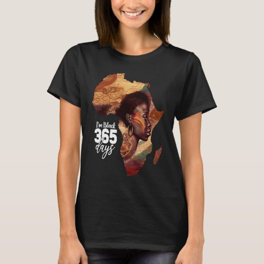 Afrika voor vrouwen zwarte geschiedenis maand Afri T-shirt (Voorkant)