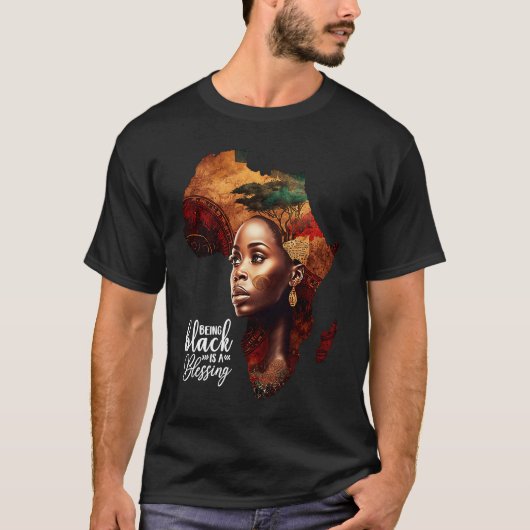 Afrika voor vrouwen zwarte geschiedenis maand Afri T-shirt (Voorkant)