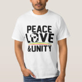 AFRIKA - VREDE, LOVE EN EENHEID T-SHIRT (Voorkant)