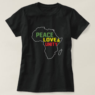 AFRIKA - VREDE, LOVE EN EENHEID T-SHIRT