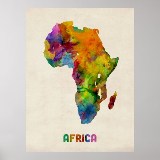 Afrika-Waterverf Poster (Voorkant)