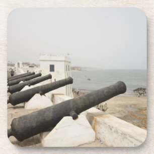 Afrika, West-Afrika, Ghana, Elmina. Kanonnen bewak Drankjes Onderzetter