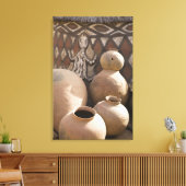Afrika, West-Afrika, Ghana, Sirigu. Handgemaakt 2 Canvas Afdruk (Insitu (Woonkamer))