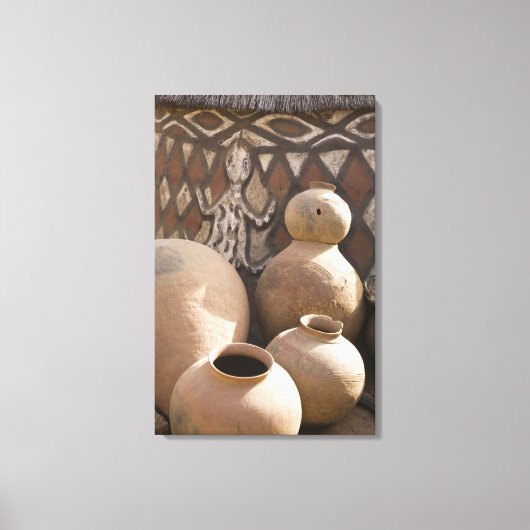 Afrika, West-Afrika, Ghana, Sirigu. Handgemaakt 2 Canvas Afdruk (Voorkant)