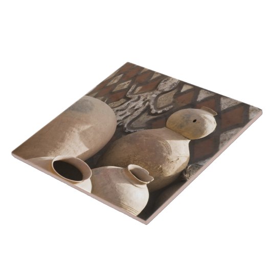 Afrika, West-Afrika, Ghana, Sirigu. Handgemaakt 2 Tegeltje (Zijkant)