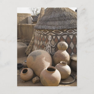 Afrika, West-Afrika, Ghana, Sirigu. handgemaakt Briefkaart