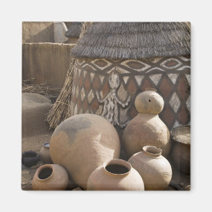 Afrika, West-Afrika, Ghana, Sirigu. Handgemaakt Magneet