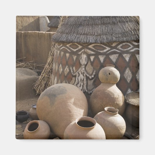 Afrika, West-Afrika, Ghana, Sirigu. Handgemaakt Magneet (Voorkant)