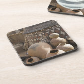 Afrika, West-Afrika, Ghana, Sirigu. handgemaakt Onderzetter (Linkerzijde)