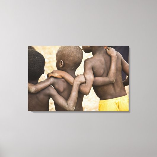 Afrika, West-Afrika, Ghana, Yendi. Close-upopname Canvas Afdruk (Voorkant)