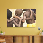 Afrika, West-Afrika, Ghana, Yendi. Close-upopname Canvas Afdruk (Insitu (Woonkamer))