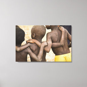 Afrika, West-Afrika, Ghana, Yendi. Close-upopname Canvas Afdruk