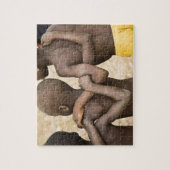 Afrika, West-Afrika, Ghana, Yendi. Close-upopname Legpuzzel (Verticaal)