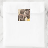 Afrika, West-Afrika, Ghana, Yendi. Close-upopname Vierkante Sticker (Tas)