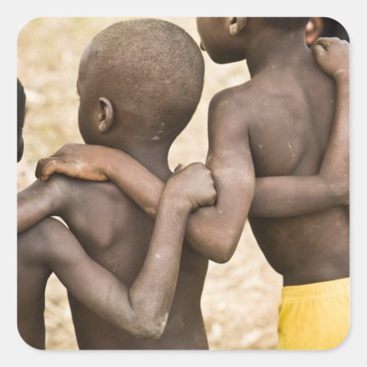 Afrika, West-Afrika, Ghana, Yendi. Close-upopname Vierkante Sticker (Voorkant)