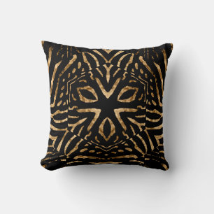 Afrika Wild Kussens Zebra Zwart Goud Streep