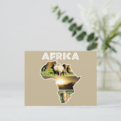 Afrika Wildlife Continent Collage Feestdagenkaart (Staand voorkant)