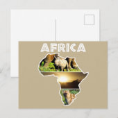 Afrika Wildlife Continent Collage Feestdagenkaart (Voorkant / Achterkant)