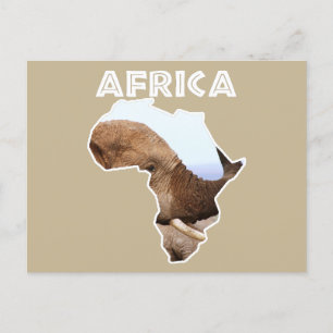Afrika Wildlife Continent Elephant Scents Feestdagenkaart
