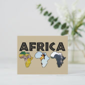 Afrika Wildlife Continent Trio Feestdagenkaart (Staand voorkant)