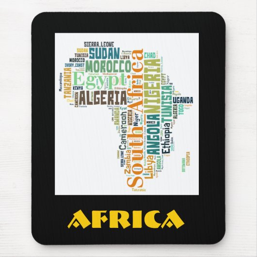 Afrika Woord; Kunst Muismat (Voorkant)