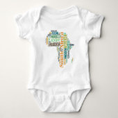 Afrika Woord Kunst Romper (Voorkant)
