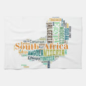Afrika Woord Kunst Theedoek (Horizontaal)