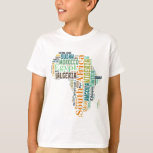 Afrika Word Art T-shirt