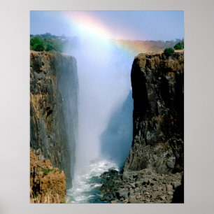 Afrika, Zambia, Nationaal park Victoriawatervallen Poster