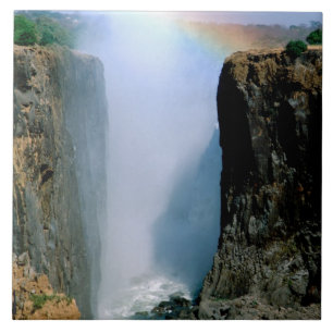 Afrika, Zambia, Nationaal Park Victoriawatervallen Tegeltje