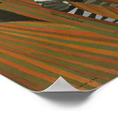 Afrika Zebra Vintage Travel Poster (Hoek)