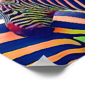 Afrika zebra zwart wit poster (Hoek)