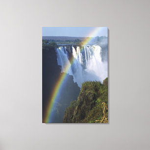 Afrika, Zimbabwe, Victoria-Herfsten Canvas Afdruk