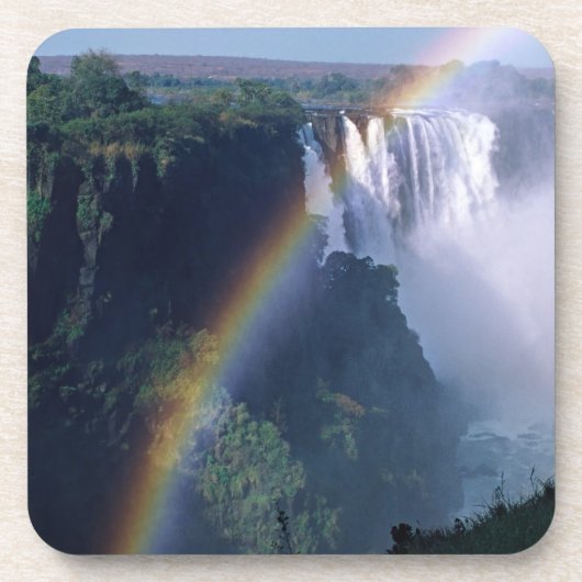 Afrika, Zimbabwe. Victoriawatervallen Bier Onderzetter (Voorkant)