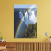 Afrika, Zimbabwe, Victoriawatervallen Canvas Afdruk (Insitu (Woonkamer))